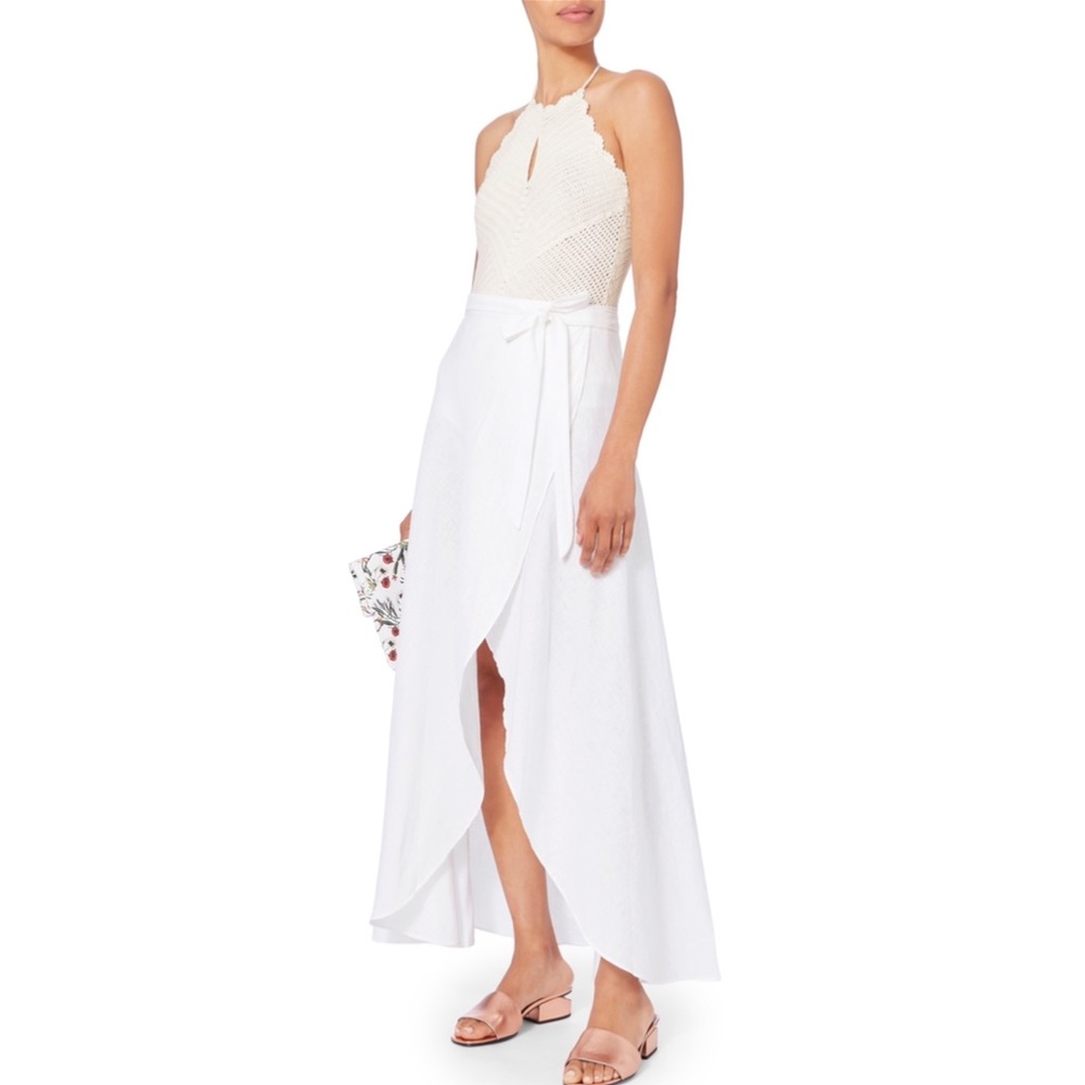 INTERMIX White Crochet Bodysuit